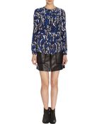 Etoile Isabel Marant Printed Pleat Front Blouse - Lyst