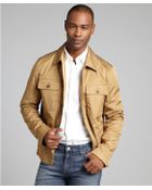 Gucci Camel Cargo Patch Pocketed Button Down Jacket - Lyst