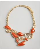 Kenneth Jay Lane Coral And Crystal Bib Necklace - Lyst