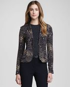 Tory Burch Galena Fitted Leopard Jacquard Jacket - Lyst