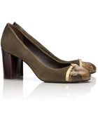 Tory Burch Suede Pacey Pump - Lyst