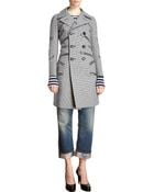 Junya Watanabe Multi Zip Double Breasted Houndstooth Coat - Lyst