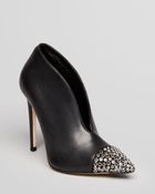 Le Silla Pointed Toe Booties Studded High Heel - Lyst