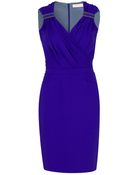 Matthew Williamson Winter Wool Cross Front Shift Dress - Lyst