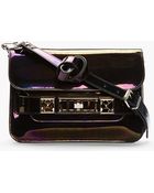 Proenza Schouler Black Iridescent Ps11 Mini Classic Bag - Lyst