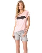 Zoe Karssen Short Sleeve Bat Tee - Lyst