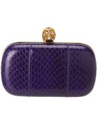 Alexander McQueen Britanna Skull Box Clutch - Lyst