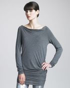 Donna Karan New York Ruched Jersey Tunic - Lyst