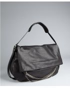Jimmy Choo Black Leather Biker Charm Chain Shoulder Bag - Lyst