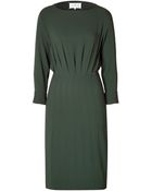 Maison Martin Margiela Jersey Pleated Waist Dress - Lyst