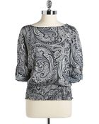 MICHAEL Michael Kors Paisley Peasant Top - Lyst