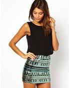 Tfnc Dress with Blouson Top and Sequin Skirt - Lyst