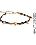 Asos Curve Spike Cord Bracelet - Lyst