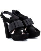 Miu Miu Suede Platform Pumps - Lyst