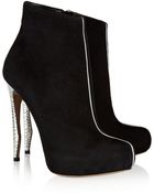 Nicholas Kirkwood Hammeredmetal and Suede Ankle Boots - Lyst