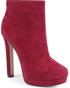 Nine West Plumperfct Suede Ankle Boots - Lyst