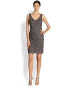Sue Wong Bead-Detailed Soutache Dress - Lyst