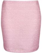 Topshop Coord Pale Pink Fluffy Mini - Lyst