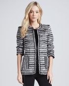 Alice + Olivia Alice Olivia Luci Metallic Tweed Coat - Lyst