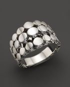 John Hardy Dot Silver Three Row Dome Ring - Lyst