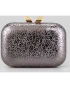 Kotur Margo Crinkled Metallic Box Clutch Bag - Lyst