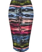 Topshop Electric Ray Print Tube Skirt - Lyst