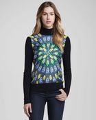 Tory Burch Wren Sweater with Front Scarab Panel - Lyst