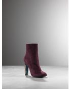 Patrizia Pepe Boot Suede Ankle Boot With Studs - Lyst