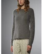 Patrizia Pepe Long Sleeve Angora Pullover - Lyst