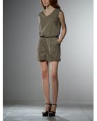 Patrizia Pepe Wool Jersey Short Overall - Lyst