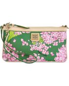 Dooney & Bourke Flower Large Slim Wristlet - Lyst