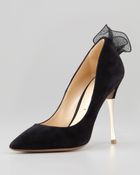Nicholas Kirkwood Frillback Suede Pump Blackgold - Lyst