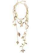 Oscar de la Renta Petite Leaf Scarf Necklace - Lyst