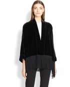 Emilio Pucci Velvet Fringe Jacket - Lyst