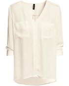 H&M Chiffon Blouse - Lyst