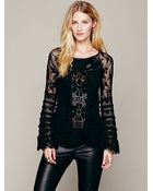 Free People Ruffled Whimsy Top - Lyst