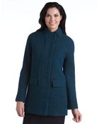 Jones New York Standup Collar Coat - Lyst