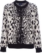 Lanvin Jacquard Leopard Print Sweater - Lyst