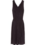 See By Chloé Pleated Washed Cupro Dress - Lyst