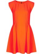 Topshop Crepe Seam Flippy Dress - Lyst