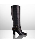 Ralph Lauren Collection Megan Vachetta Stirrup Boot - Lyst
