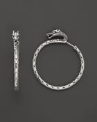 John Hardy Naga Silver Medium Hoop Earrings - Lyst