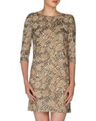 Erin Fetherston Sequined Rose Embroidered Shift Dress - Lyst