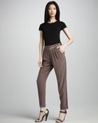 J. Mendel Contrast-Stripe Silk Pants - Lyst