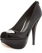 Stuart Weitzman Diplille Peep-Toe Platform Pump - Lyst