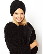 Asos Asos Knitted Turban Hat - Lyst