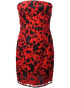 Diane von Furstenberg Bicolour Lace Bustier Dress - Lyst