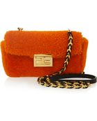 Fendi Baguette Mini Shearling Bag - Lyst