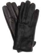 Acne Studios Aura Calf Hair and Leather Gloves - Lyst