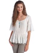 Free People Lemon Drop Peplum Top - Lyst